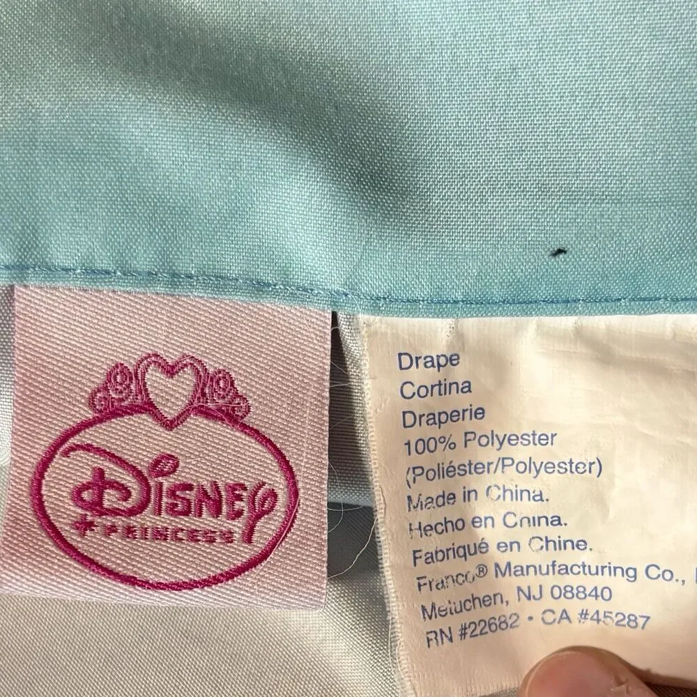 Disney Little Mermaid Bedroom Curtains Size 40 X 64 Inches Ariel Flounder VTG